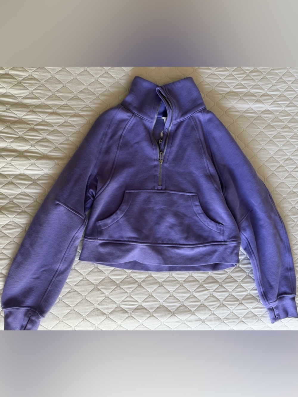 Lululemon Scuba Oversize Funnel Neck Half-Zip, XS/S, Dark Lavender